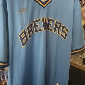 Nike Yelich Blue and Yellow Jersey